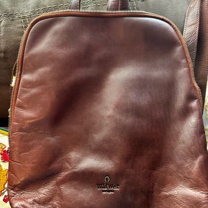 Wild West brand distressed leather backpack purse